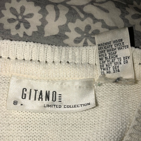 Vintage Gitano striped sweater v-neck vest - Picture 3 of 5